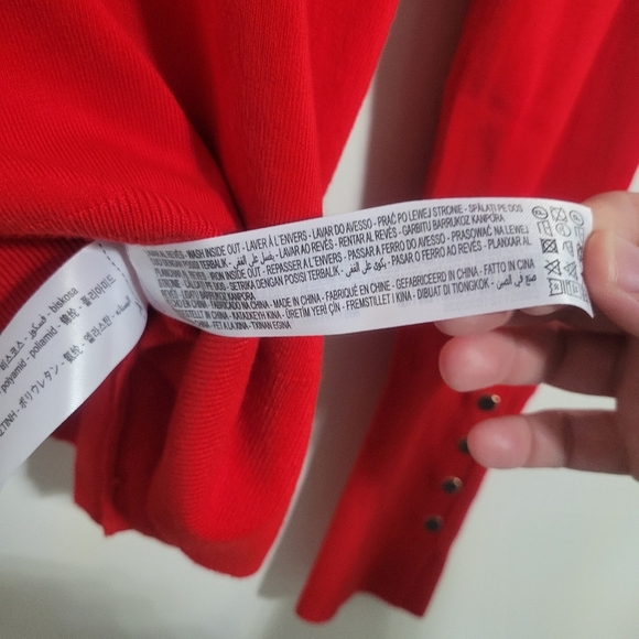 Zara Red Long Sleeve Sweater, Size M - Picture 7 of 7